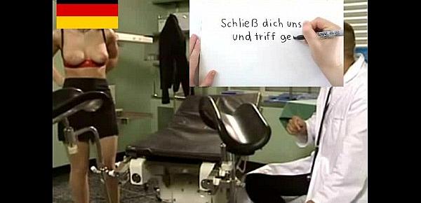  Blonde German Lady fucked by two Doctors